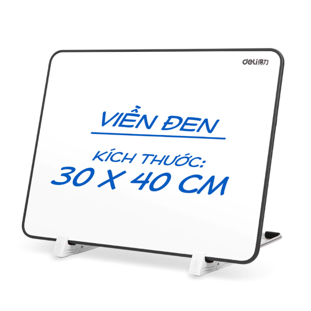 Bảng Từ Trắng DELI Cỡ Nhỏ 30x40cm 2 mặt
