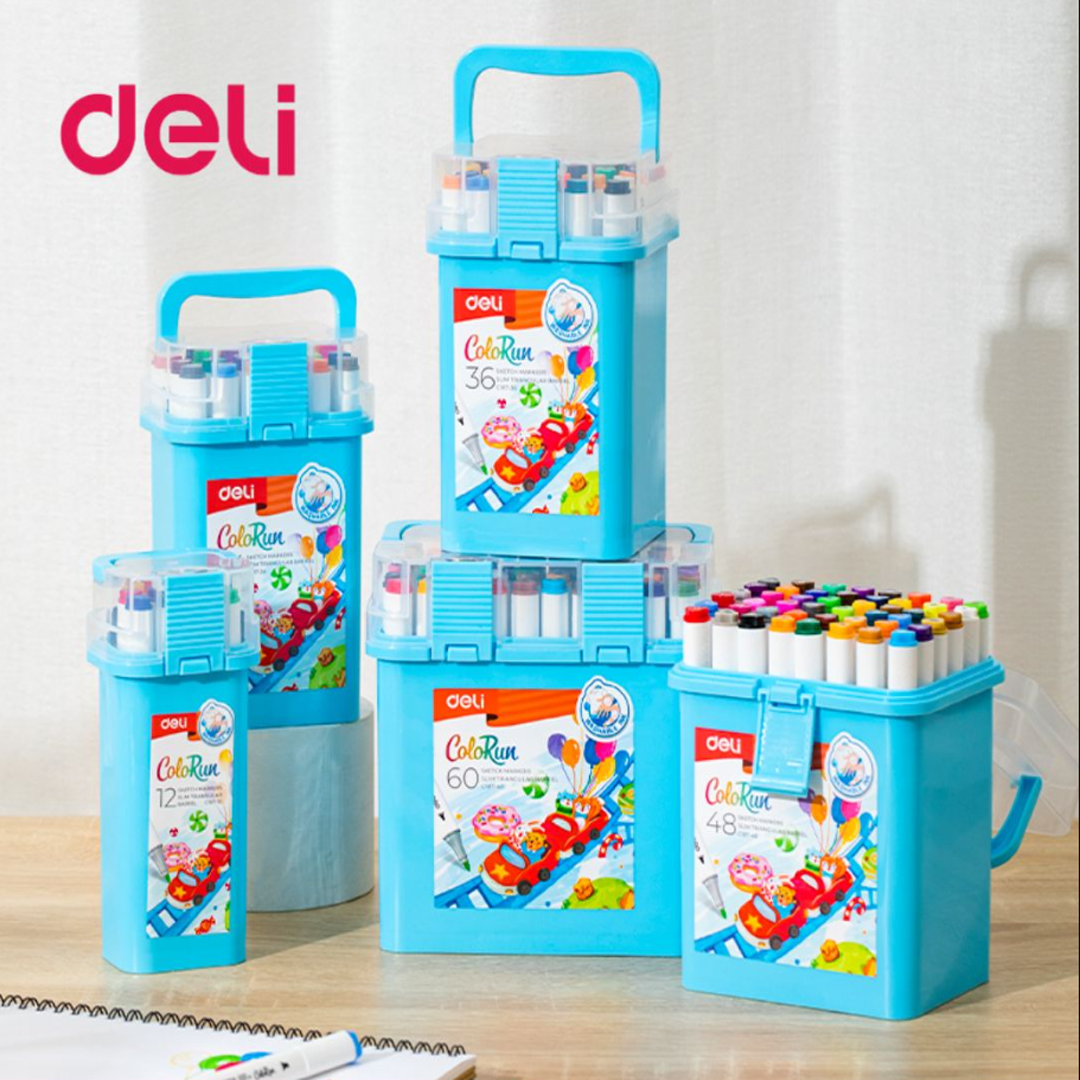 Bút lông màu 2 đầu Acrylic Marker Deli 48 màu - EC187
