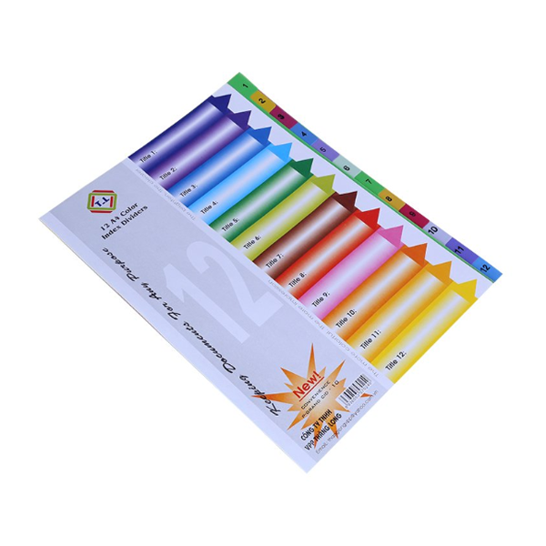 Chia file nhựa 12 màu có số