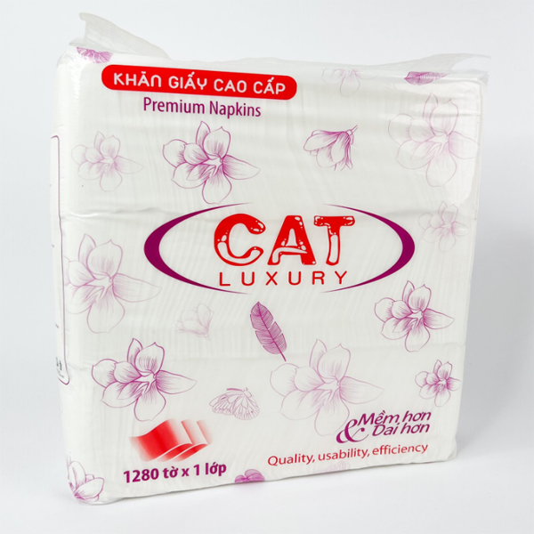 Giấy ăn đóng cân 2 lớp CAT 0.9kg (khổ nhỏ)