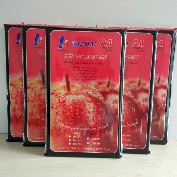 Giấy in ảnh 2 mặt Kim Mai A4 200gms (Tập 50 tờ)