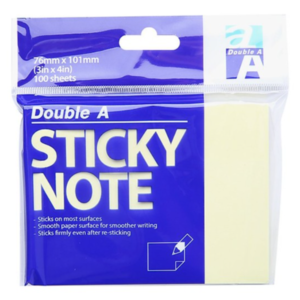 Giấy nhắn Double A 3*4 vàng