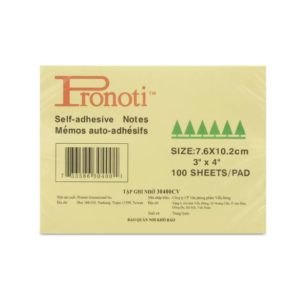 Giấy nhắn Pronoti 3x4
