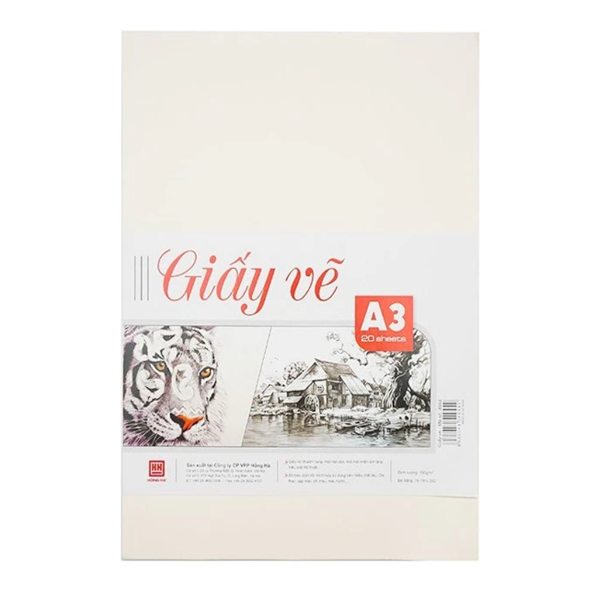 Giấy vẽ Hồng Hà A3 (Tập 20 tờ)