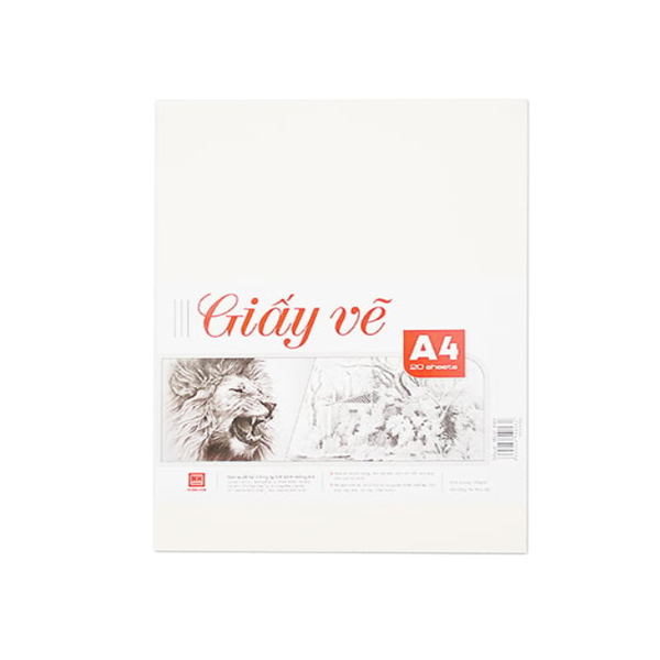 Giấy vẽ Hồng Hà A4 (Tập 20 tờ)