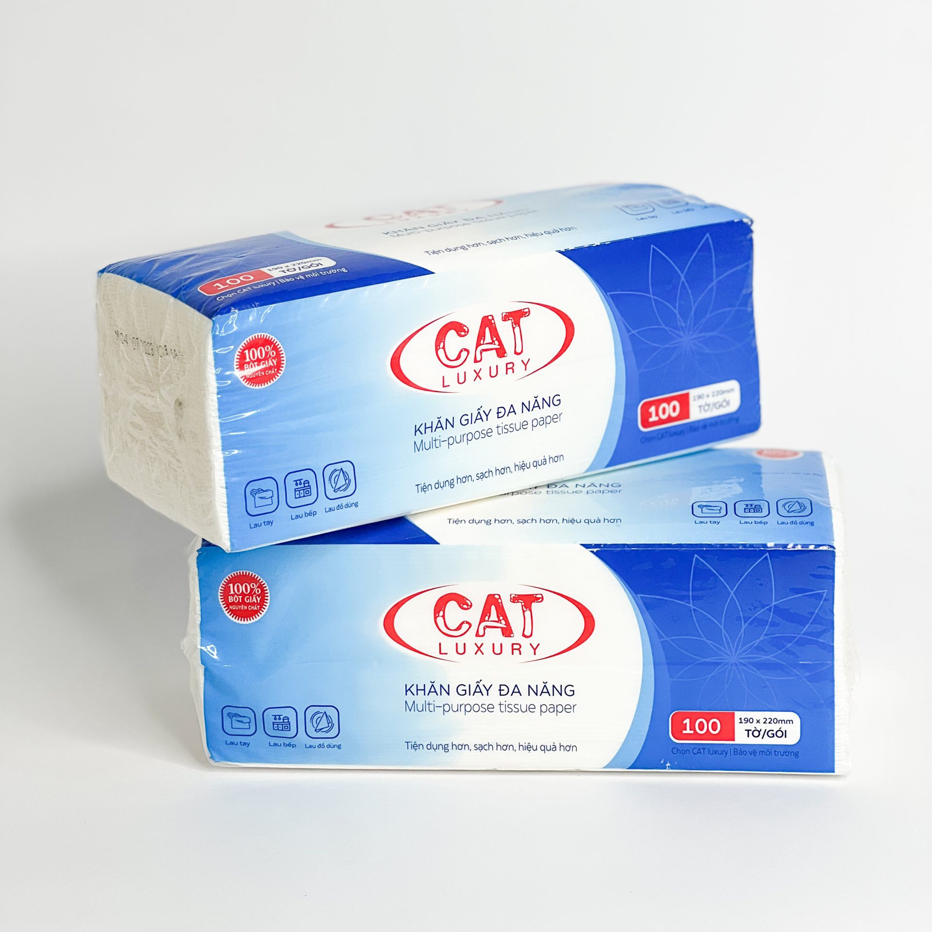 Giấy lau đa năng Cat Luxury 100 tờ