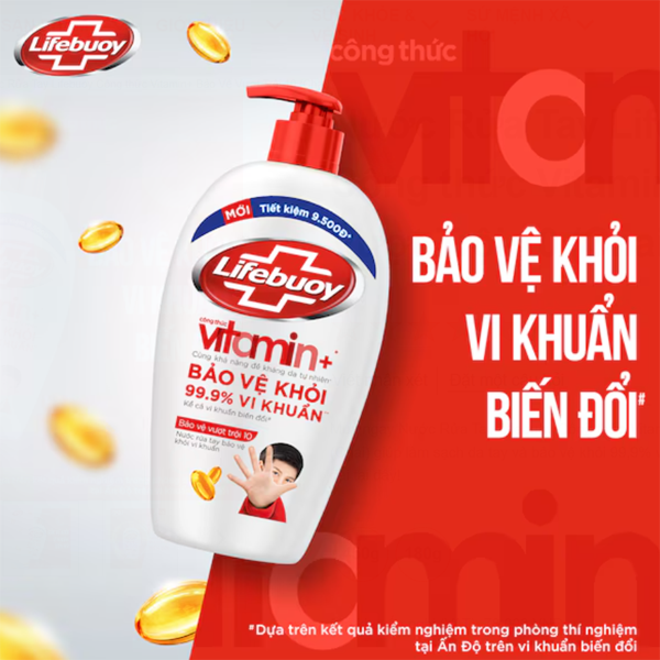 Nước Rửa Tay Lifebuoy Bảo Vệ Vượt Trội - Chai 450ml