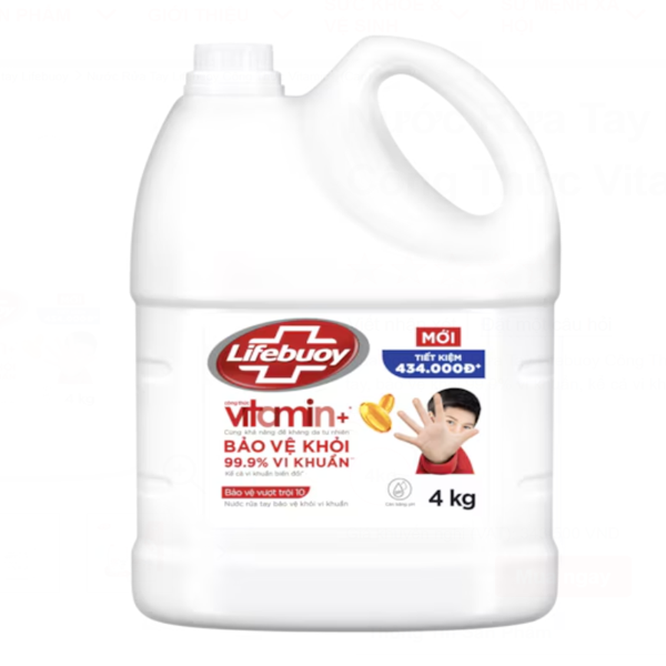Nước rửa tay Lifebuoy vitamin bảo vệ 4kg