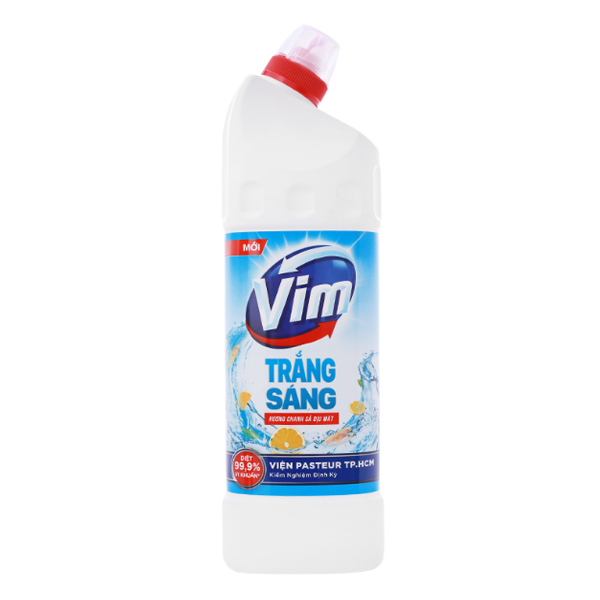 VIM tảy rửa trắng sáng hương chanh sả (Chai 870ml)