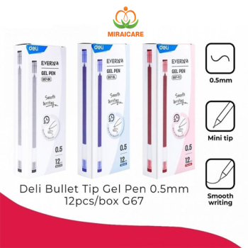 Bút Mực Gel Bi Nước Deli Ngòi 0.5mm G67-BL
