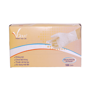 Găng tay y tế Latex không bột Vglove 5.4
