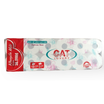 Giấy VS Cat Luxury 3L có lõi (Túi 10 + 2 cuộn)