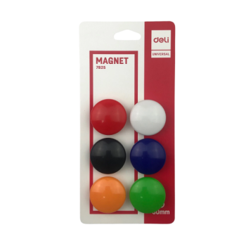 Nam châm gắn bảng Deli 3cm E7825 (Vỉ 6 viên)