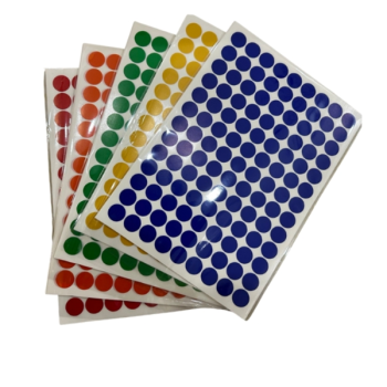 Nhãn Decal tròn 1cm các màu